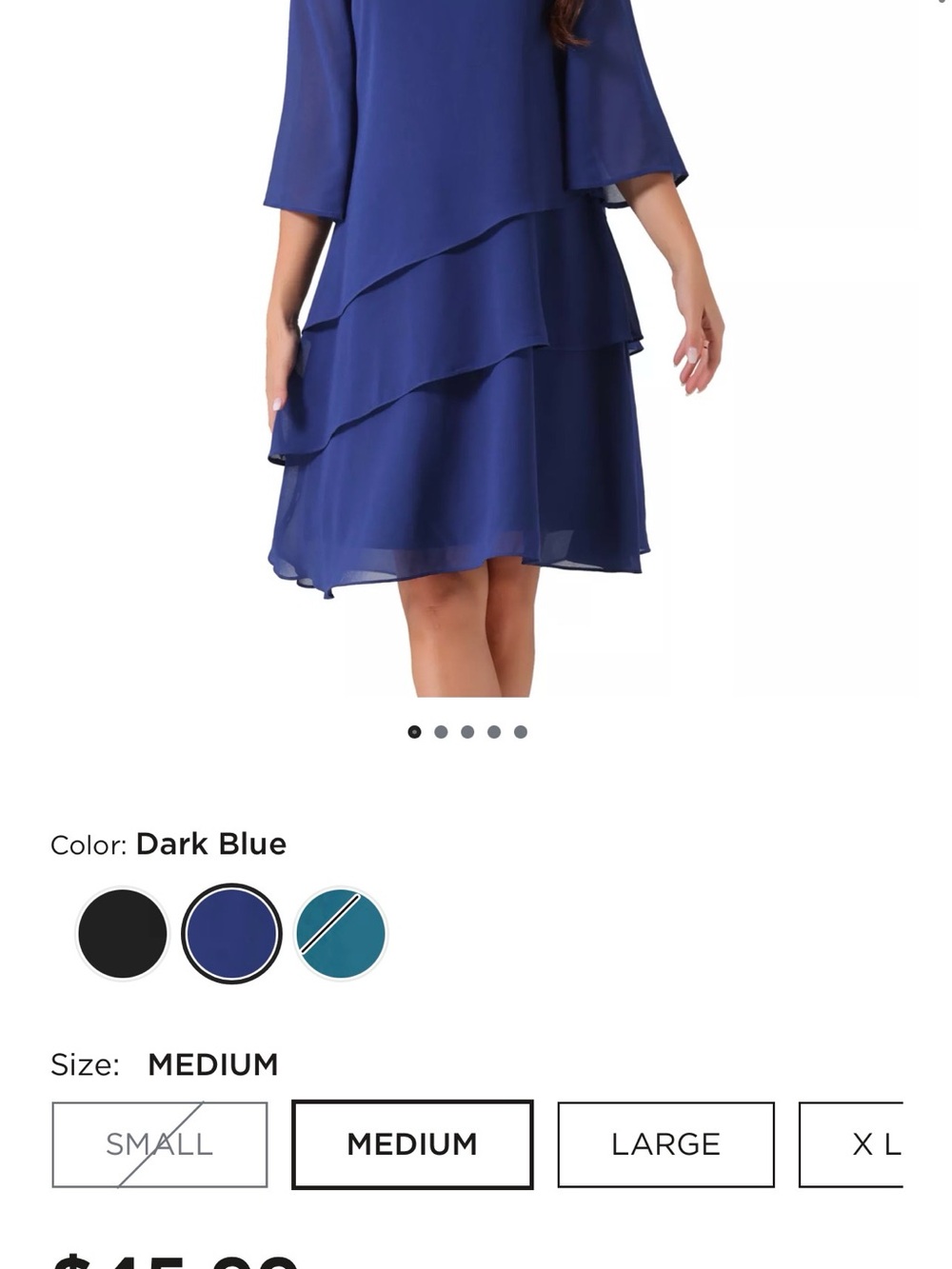 Layered Dark Blue Women's Dress